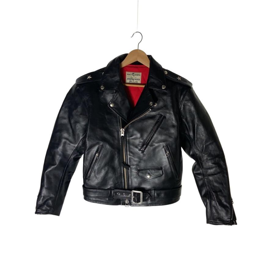 durable/ダブルライダースジャケット/40/馬革/ブラック/Durable社製