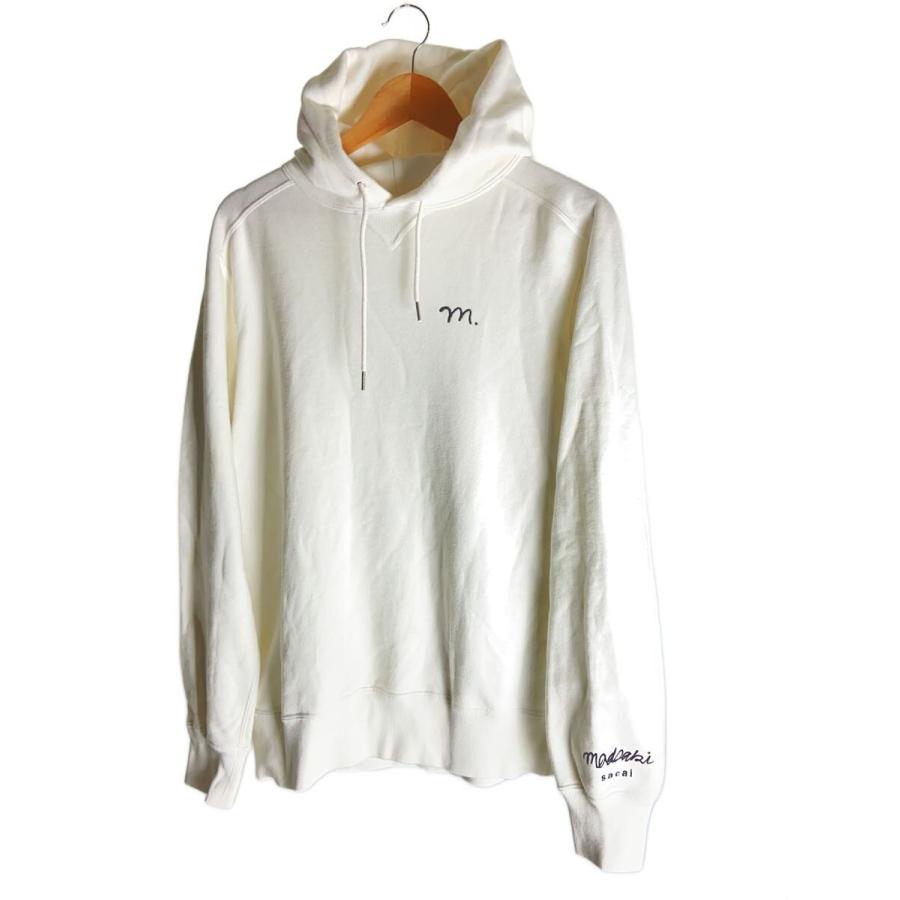 未使用　サカイ　sacai プリント　パーカー　フーディ　ホワイト sacai◇パーカー/2/コットン/WHT/22-0405S/バックプリント/プル