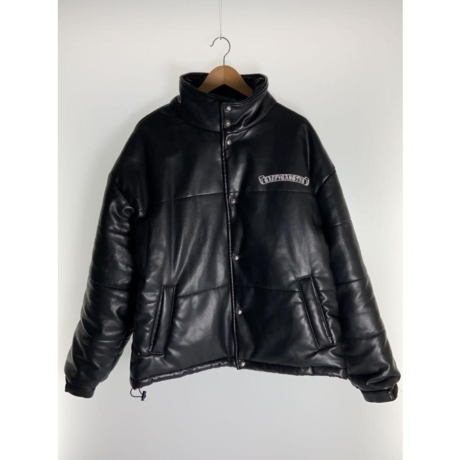 GALFY◇レザージャケット・ブルゾン/XL/フェイクレザー/BLK/無地