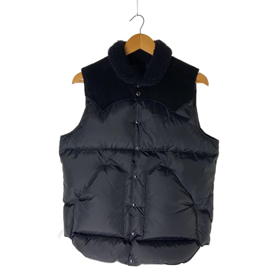 ROCKY MOUNTAIN FEATHERBED ダウンベスト 38 ブラック Rocky Mountain Featherbed◇ダウンベスト/38/ナイロン/BLK/無地