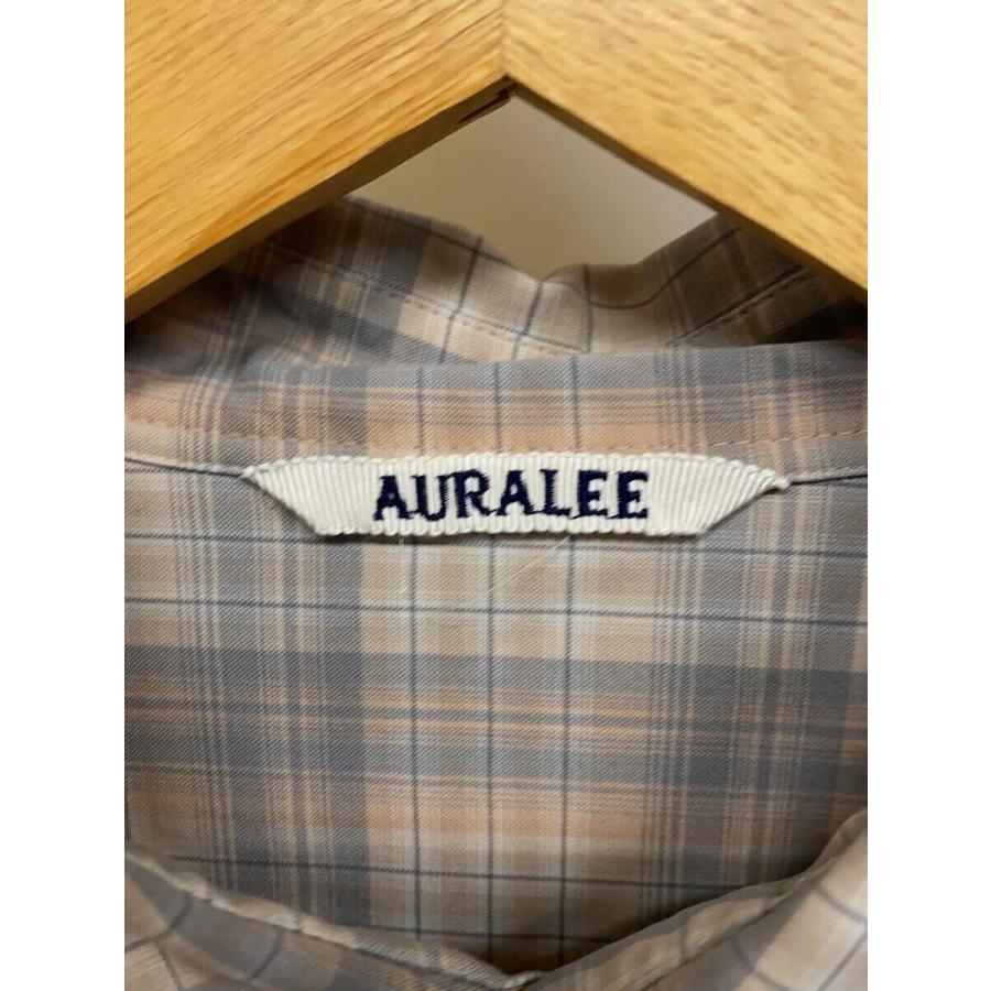 AURALEE◇SUPER LIGHT WOOL CHECK SHIRTS長袖シャツ/チェック AURALEE◇SUPER LIGHT WOOL CHECK SHIRTS長袖シャツ/チェック