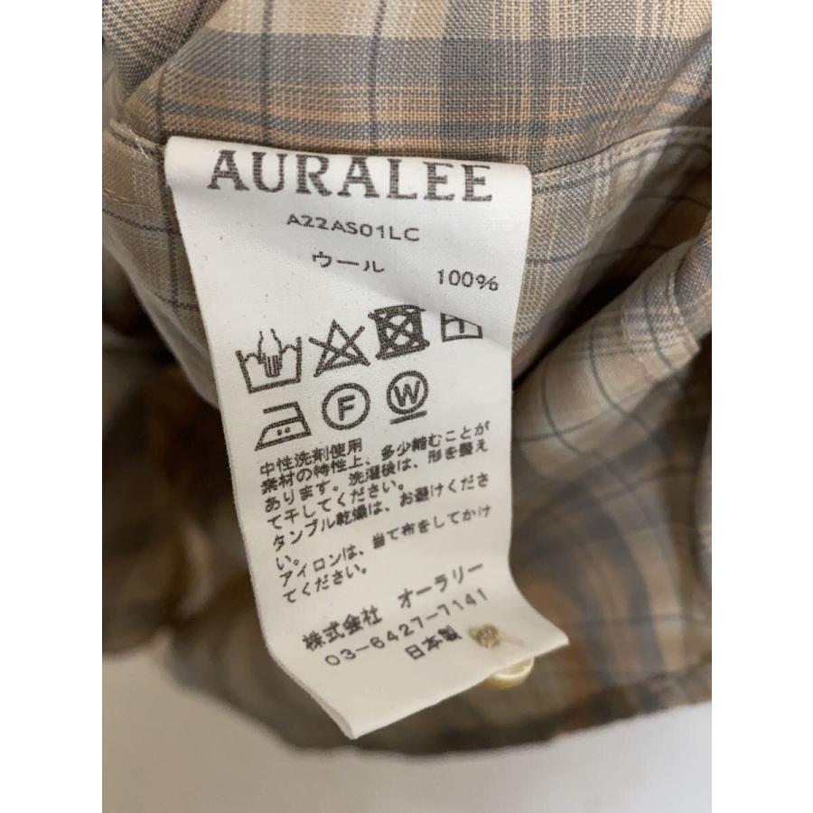 AURALEE◇SUPER LIGHT WOOL CHECK SHIRTS長袖シャツ/チェック AURALEE◇SUPER LIGHT WOOL CHECK SHIRTS長袖シャツ/チェック