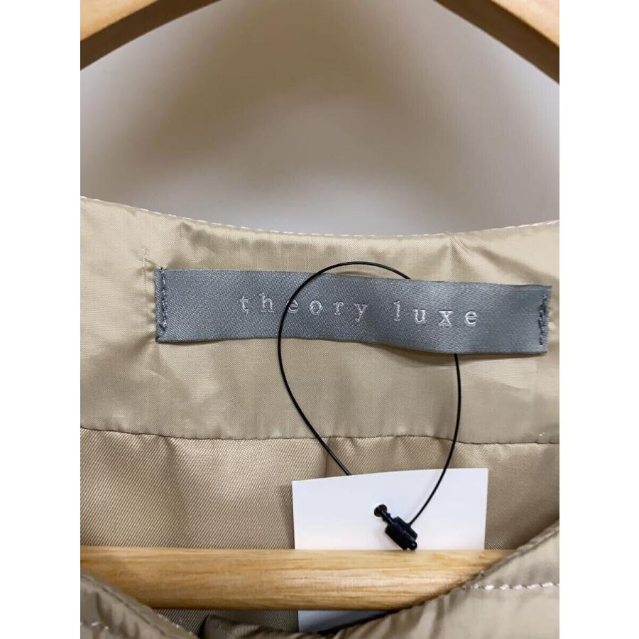 theory luxe◇ロングダウンジャケットコート/38/BEG/無地/03 theory luxe◇ロングダウンジャケットコート/38/BEG/無地/03