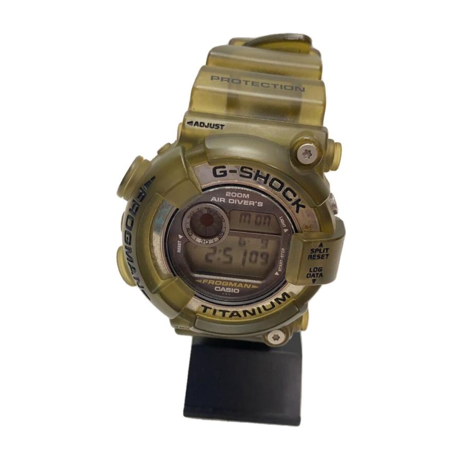 CASIO◇クォーツ腕時計/デジタル/ラバー/SLV/KHK/SS/DW-8200/FROGMAN