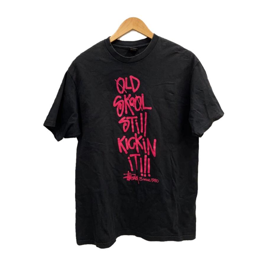 STUSSY◇Tシャツ/L/コットン/BLK STUSSY◇Tシャツ/L/コットン/BLK