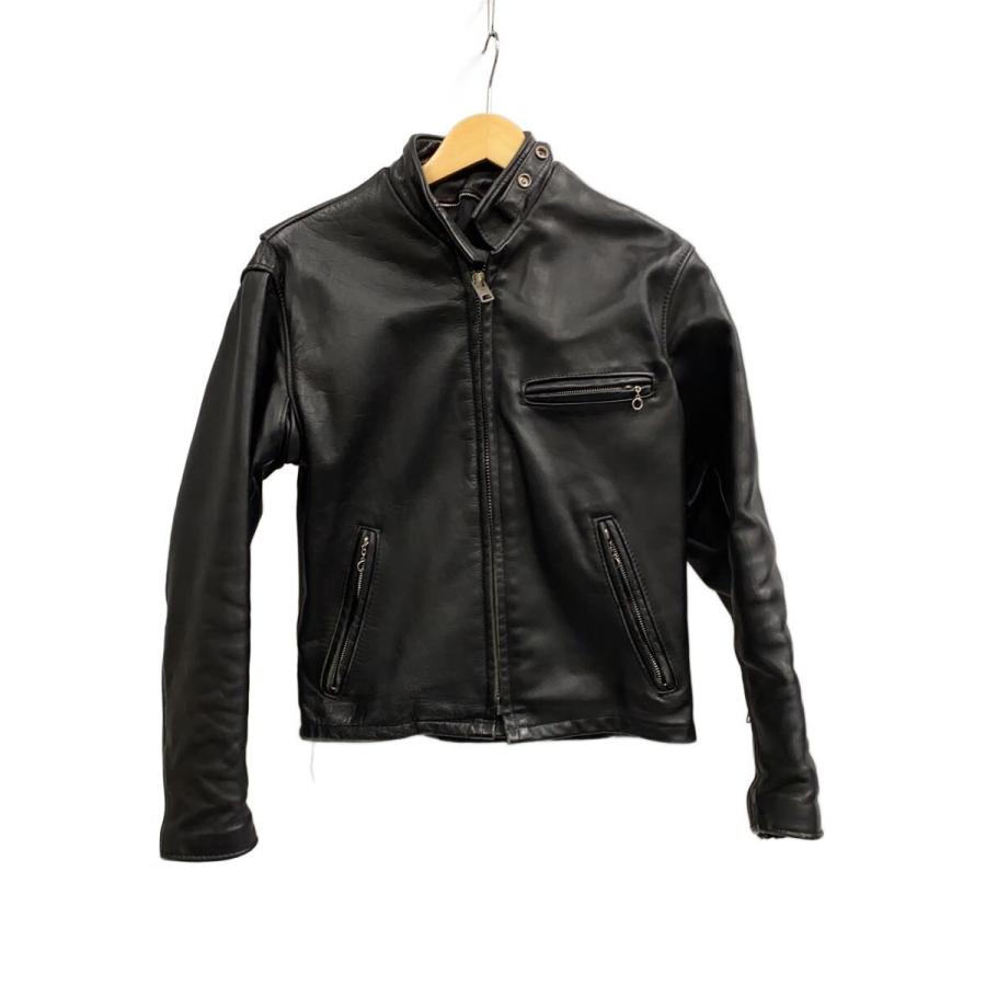 Schott 641E シングルライダースジャケット 36 ブラック Schott◇シングルライダースジャケット/36/レザー/BLK/641E : セカンド
