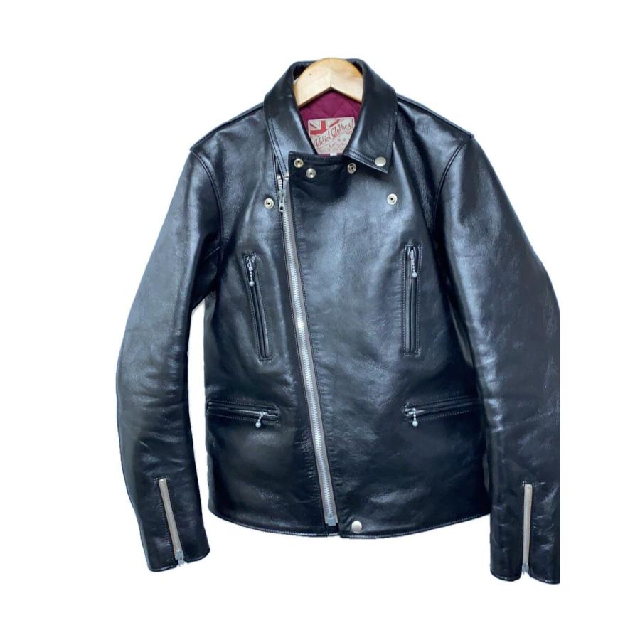 ADDICT CLOTHES◇DOUBLE RIDERS JACKET LONG TYPE HORSE/38/馬革/BLK 