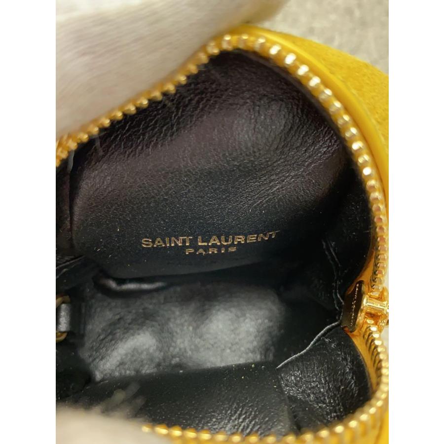 SAINT LAURENT◆状態考慮/ジェイミーキューブチャーム/ミニポーチ/レザー/YLW｜ssol-shopping｜05