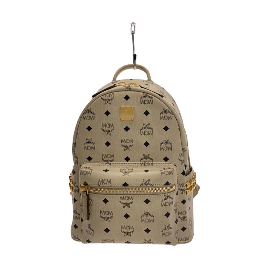 MCM ベージュ スタッズ付き リュック バックパック MCM バックパック リュックサック サイド スタッズ 【公式通販】
