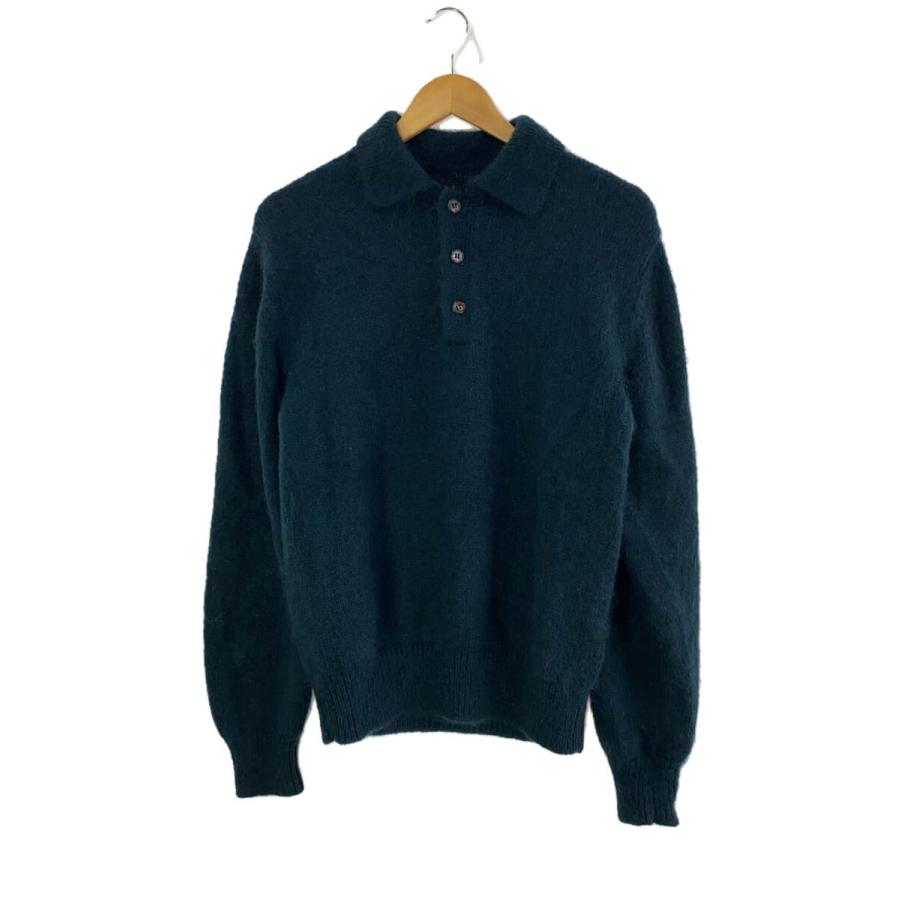 BATONER◇22AW/PURE MOHAIR POLO/ニット・セーター(厚手)/1/モヘア/GRN 