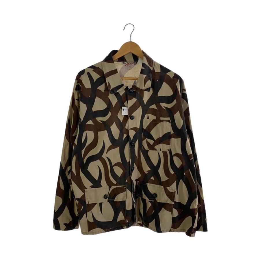 希少 90s USA製 ASAT トライバルカモ ジャケット XL カバーオール 90s/ASAT/トライバルカモ/カバーオール/XL/コットン/BEG/総柄