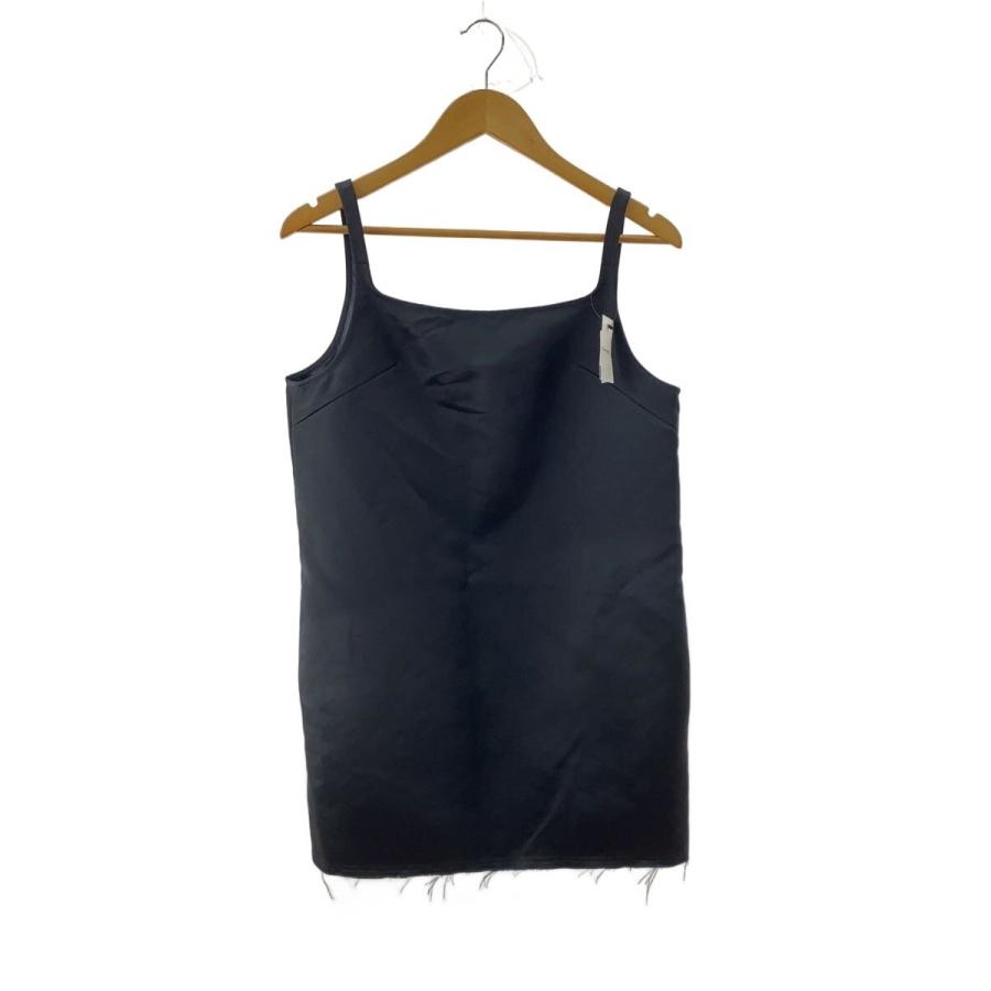 CITYSHOP◇25SS/HEAVY SATIN MINI DRESS/36/BLK/25-040-042-8230-2-0