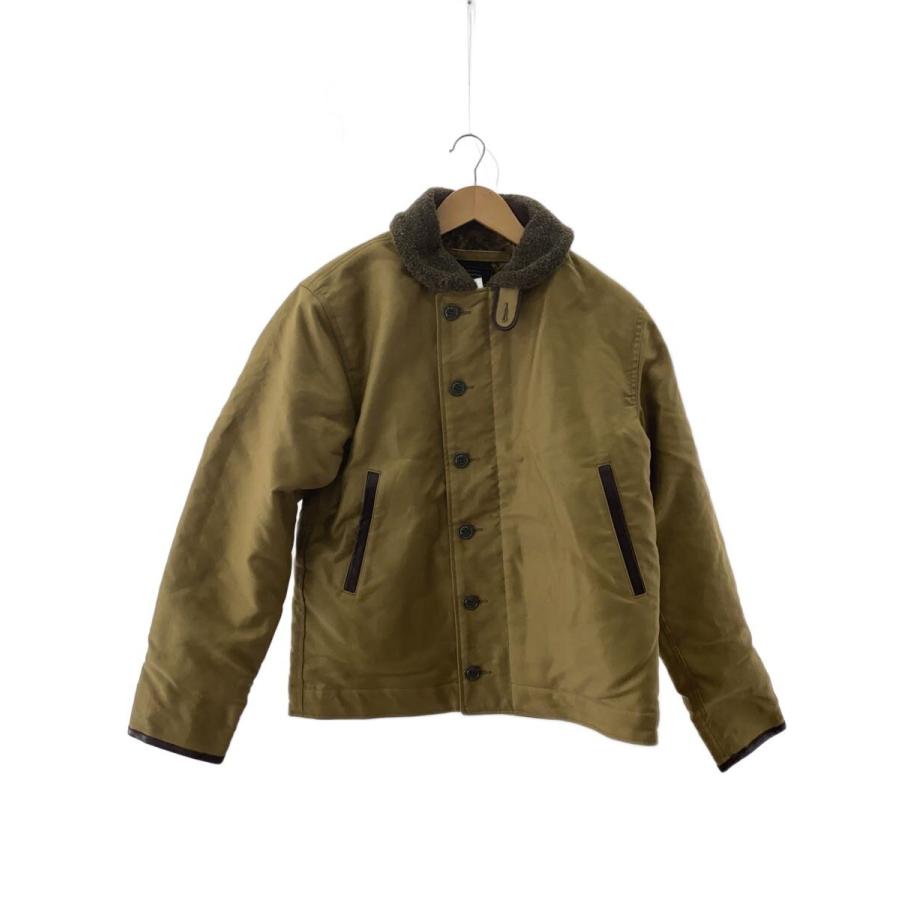 Dry Bones◇N-1 Leather Combination Jacket/L/コットン/KHK/DJ-1054