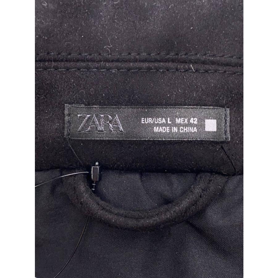 ZARA◇フェイクスエードジャケット/L/ポリエステル/BLK/3715/400/800