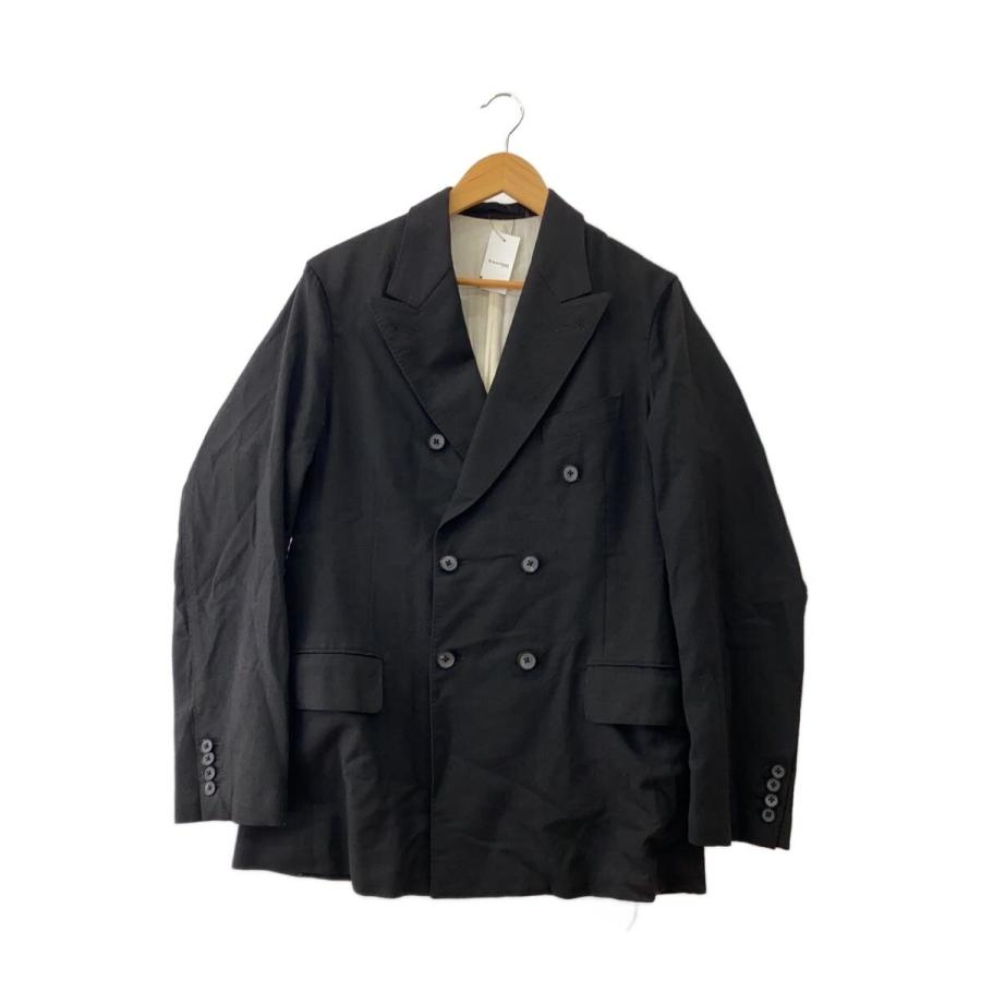 MAATEE&SONS◇DOUBLE WASHED EM JACKET 強撚平MATT/2/ウール/BLK