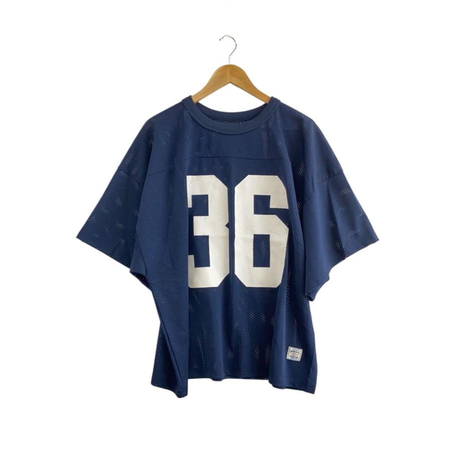 シャツ WOODBLOCK CREW NECK MESH FOOTBALL SHIRT WoodBlock/36 S/S CREW NECK MESH FOOTBALL SHIRT/L/ポリエステル/NVY