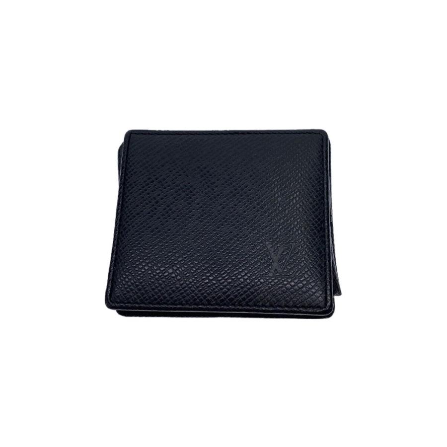 美品　現行品　ルイヴィトン　タイガ　パース　ブラック　ケース LOUIS VUITTON◇コインパース_タイガ_BLK/--/BLK/メンズ : セカンド