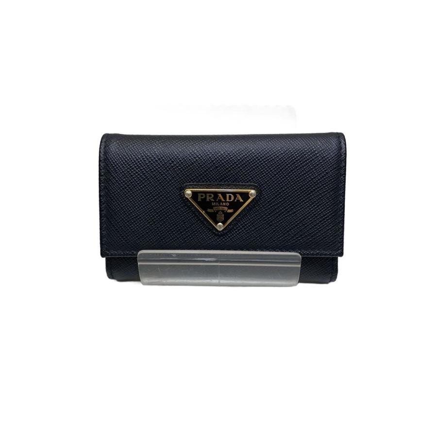 PRADA◇キーケース/レザー/BLK/メンズ/1PG004 : セカンドストリート