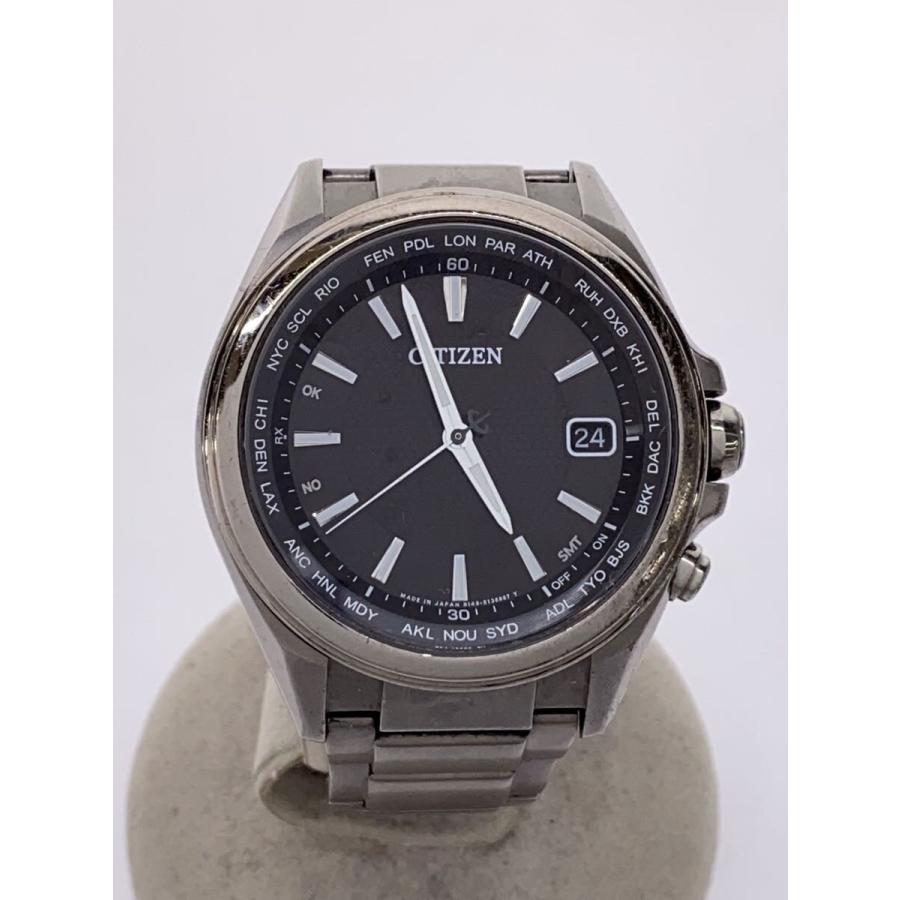 citizen H149-S096073 腕時計 CITIZEN◇ソーラー腕時計/アナログ/ステンレス/BLK/SLV/H149-S096073
