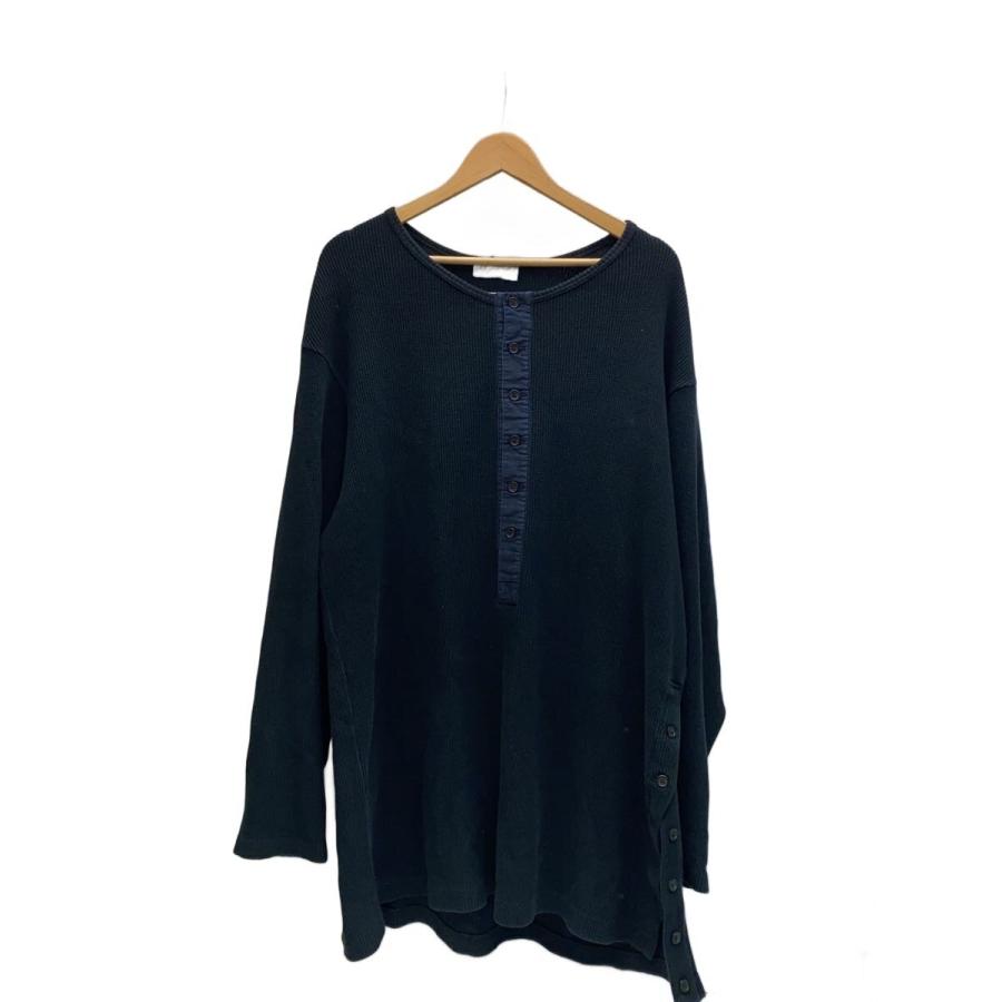 yohji yamamoto POUR HOMME◇長袖Tシャツ/3/コットン/BLK/HR-T37-083