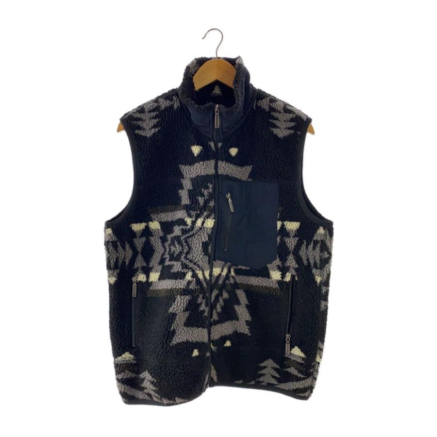 PENDLETON◇フリースベスト/M/ポリエステル/BLK/8475-3336 : セカンド 