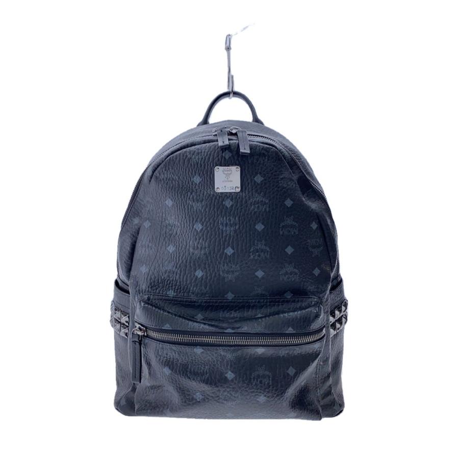 MCM◇リュック/レザー/BLK/総柄/MMK5SVE38BK001// : セカンド 