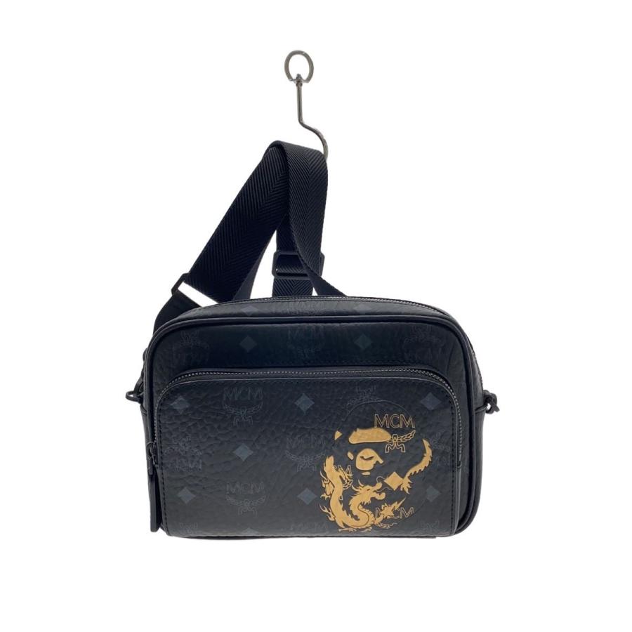 MCM◇ショルダーバッグ/レザー/BLK// : セカンドストリートYahoo!店