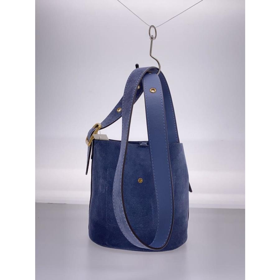 COACH◇ブリーカーバケットバッグ21/ショルダーバッグ/スウェード/BLU
