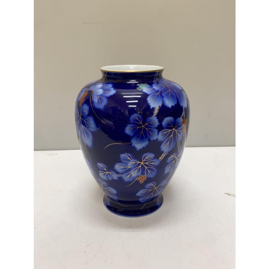 深川製磁◇壷・花瓶/BLU/有田焼き瑠璃葡萄 : セカンドストリートYahoo