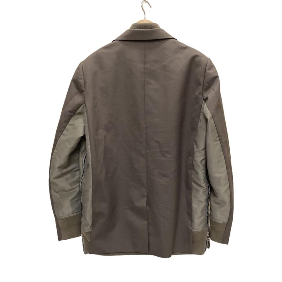 sacai◇24SS/Suiting×Nylon Twill Jacket/ジャケット/3/ポリエステル