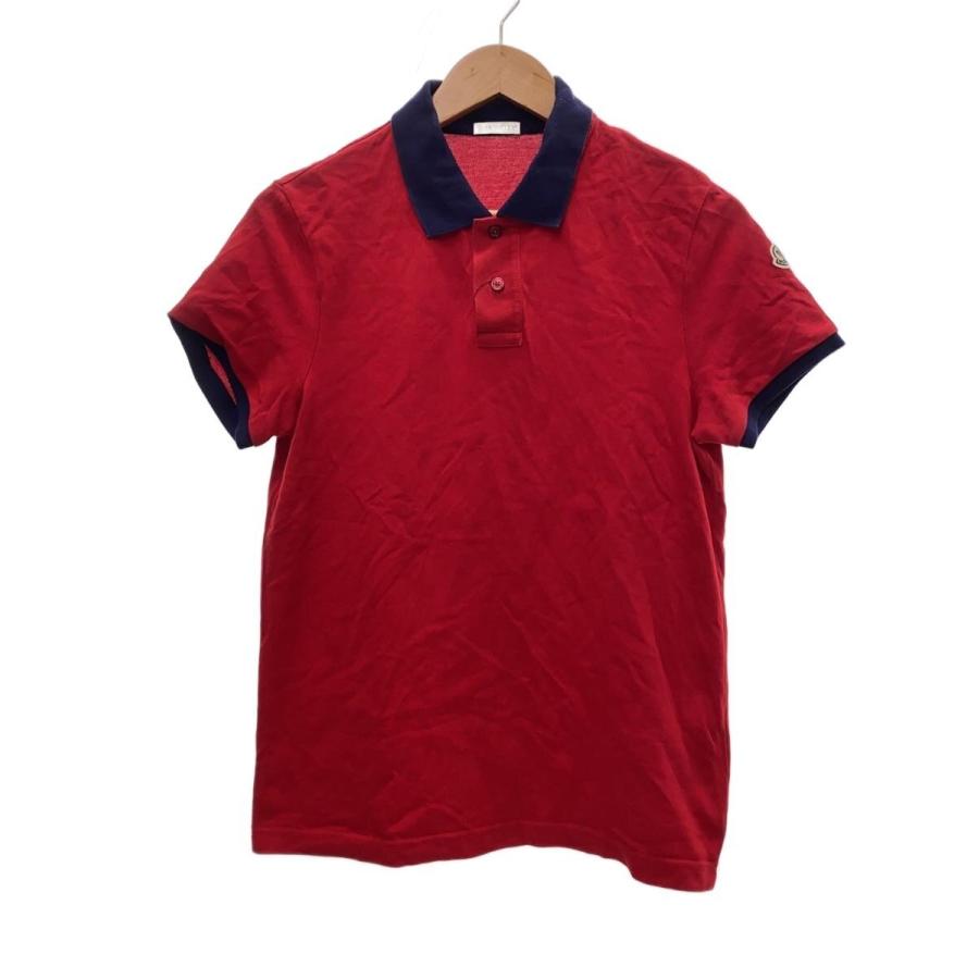 MONCLER 　モンクレール　ポロシャツ 　S MONCLER (モンクレール) 衿ロゴ 半袖 ポロシャツ MC8A0000484673