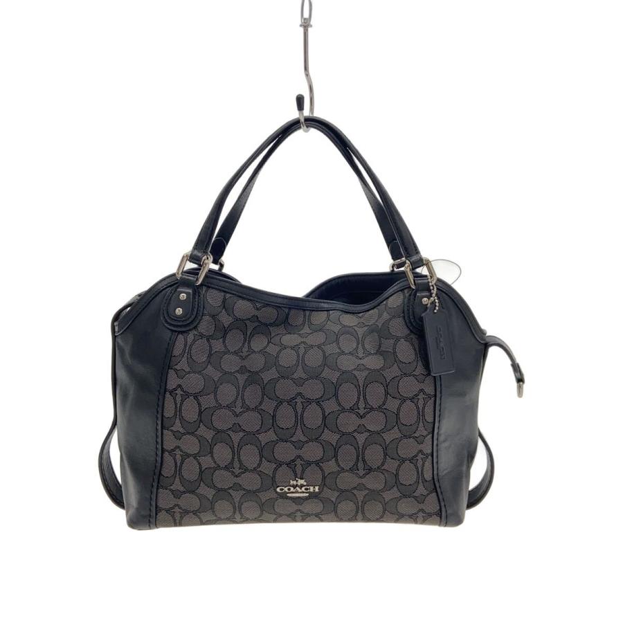COACH◇ハンドバッグ/レザー/ブラック/総柄/57934 : セカンド