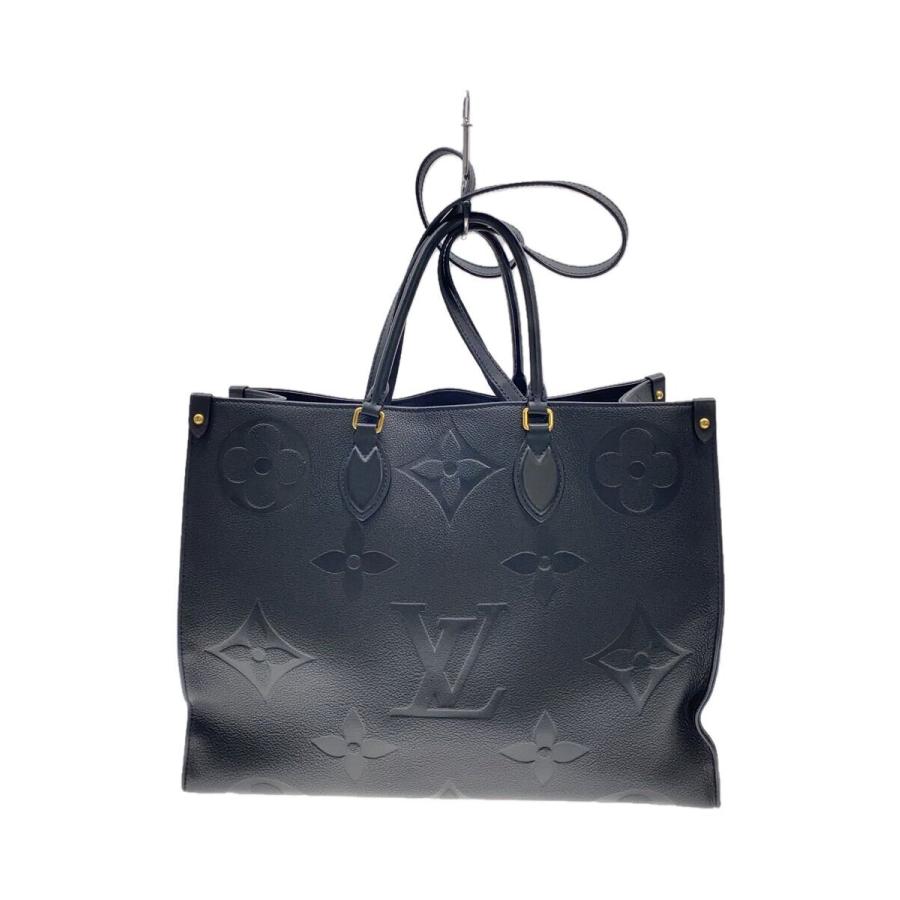 LOUIS VUITTON◇オンザゴーGM_モノグラム・アンプラント_BLK/レザー