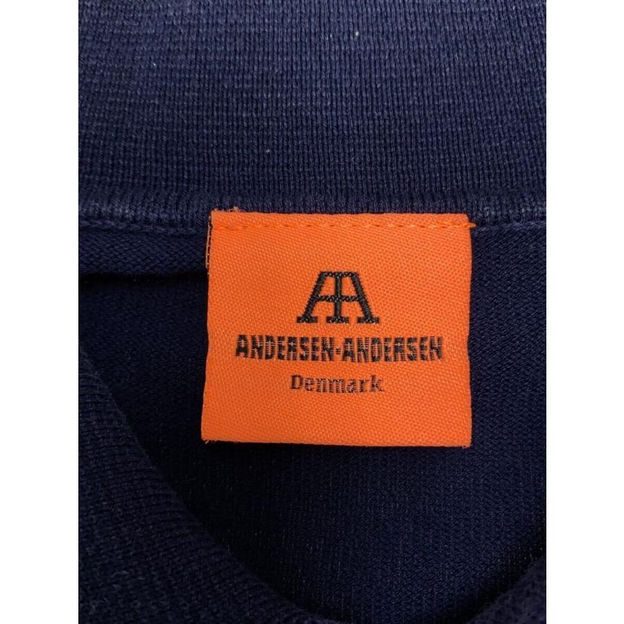 ANDERSEN-ANDERSEN◇POLO SHORT 12CG/S/コットン/NVY/無地 🎮