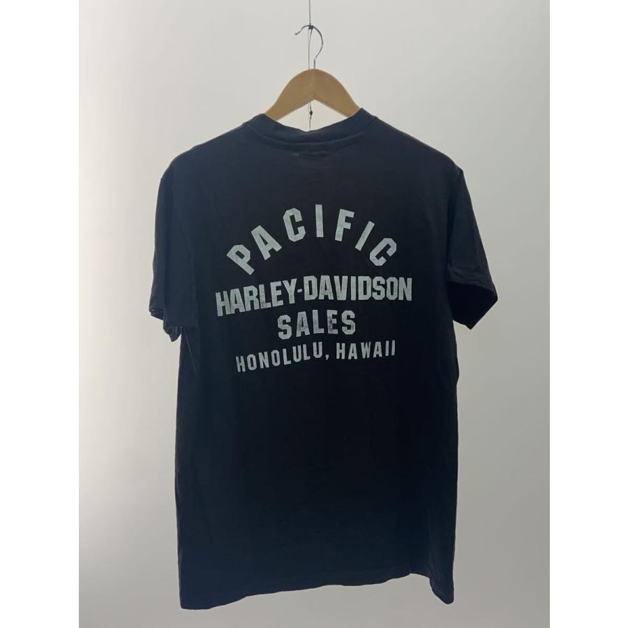 Hanes◇80/USA製/HARLEY-DAVIDSON/Tシャツ/L/コットン/BLK : セカンド 