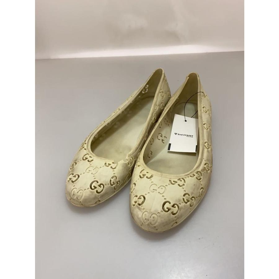 GUCCI◇ラバーフラットシューズ/パンプス/36/WHT : セカンドストリート