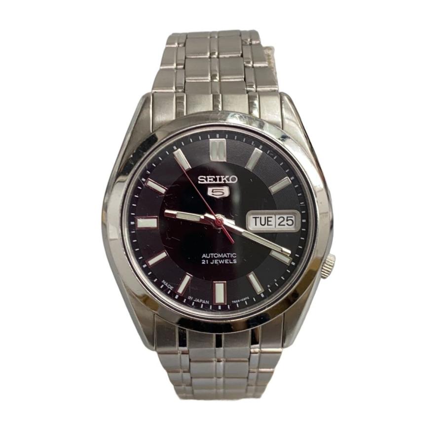 SEIKO◇自動巻腕時計/アナログ/BLK/SLV/7S26-03B0 : セカンド