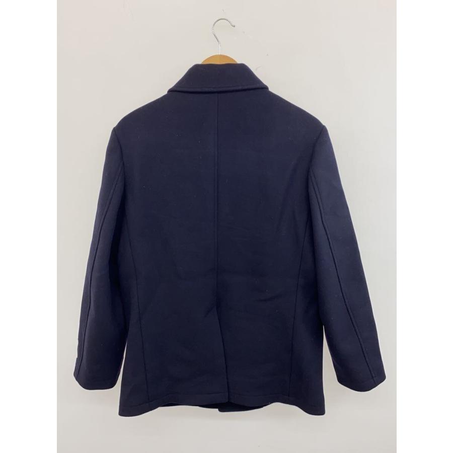 SHIPS◇スーパー120S メルトンシングルピーコート/L/ウール/BLK/114-45