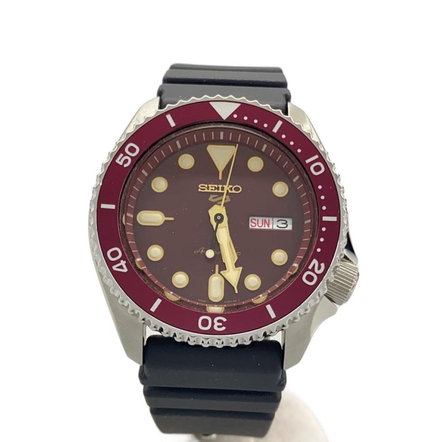 SEIKO 自動巻き時計(4R36-02A2) SEIKO◇自動巻腕時計/アナログ/ラバー/RED/BLK/4R36-07G0// : セカンド