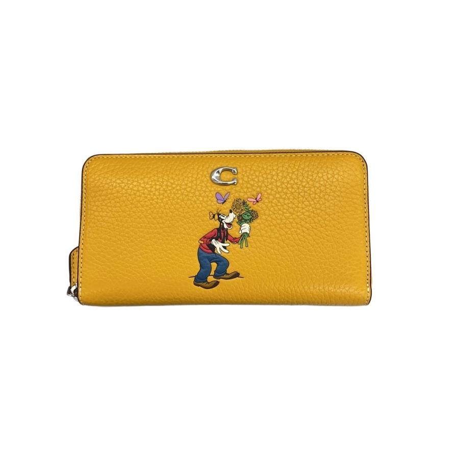 COACH◇×Disney/グーフィー/アコーディオンジップウォレット長財布
