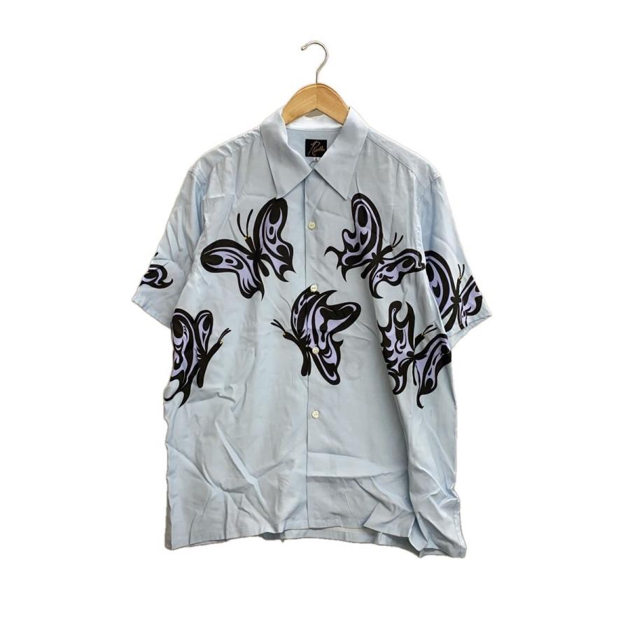 Needles◇×Kae Tanaka S/S One-Up Shirt/半袖シャツ/L/レーヨン/BLU