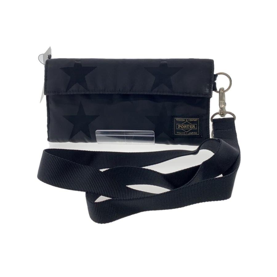 PORTER◇FLAG LONG WALLET/長財布/--/BLK/総柄/メンズ : セカンド