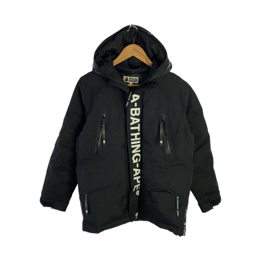 A BATHING APE◇ダウンジャケット/S/ナイロン/BLK/無地/001HJD701004X 