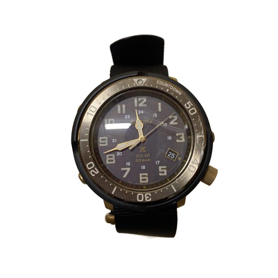 SEIKO◇ソーラー腕時計/アナログ/BLK/V157-0CJ0 : セカンドストリート