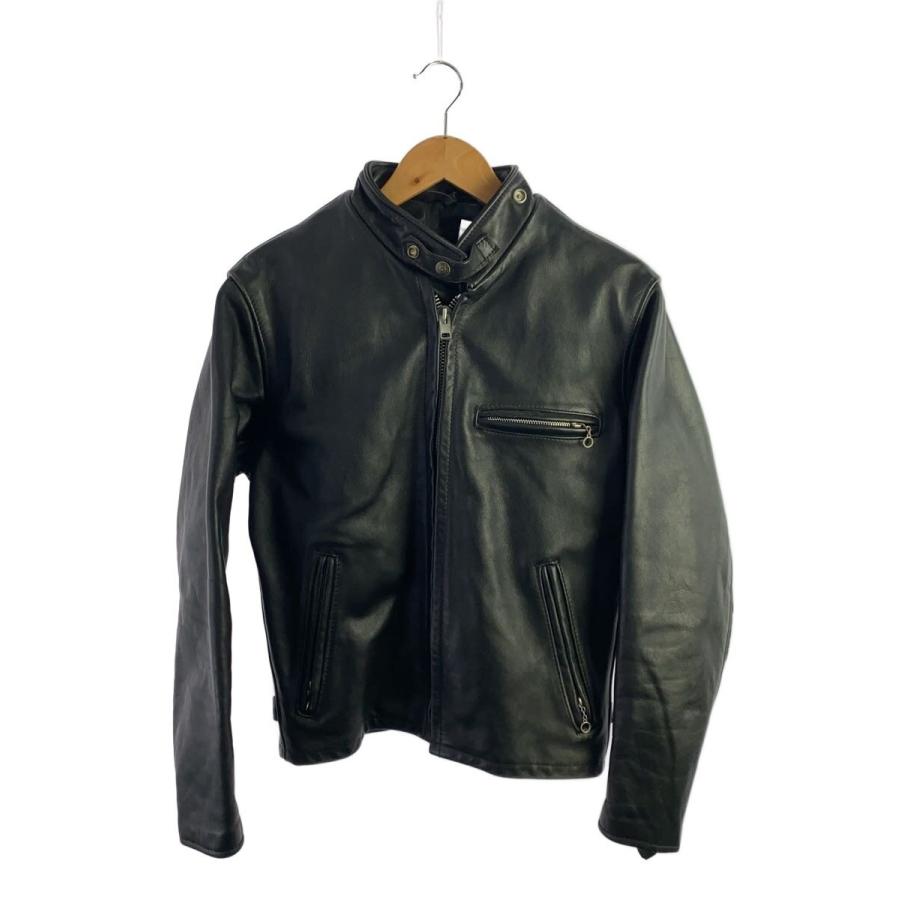中古 SCHOTT 641SP シングルライダースジャケット Schott◇シングルライダースジャケット/36/レザー/BLK/無地/641SP