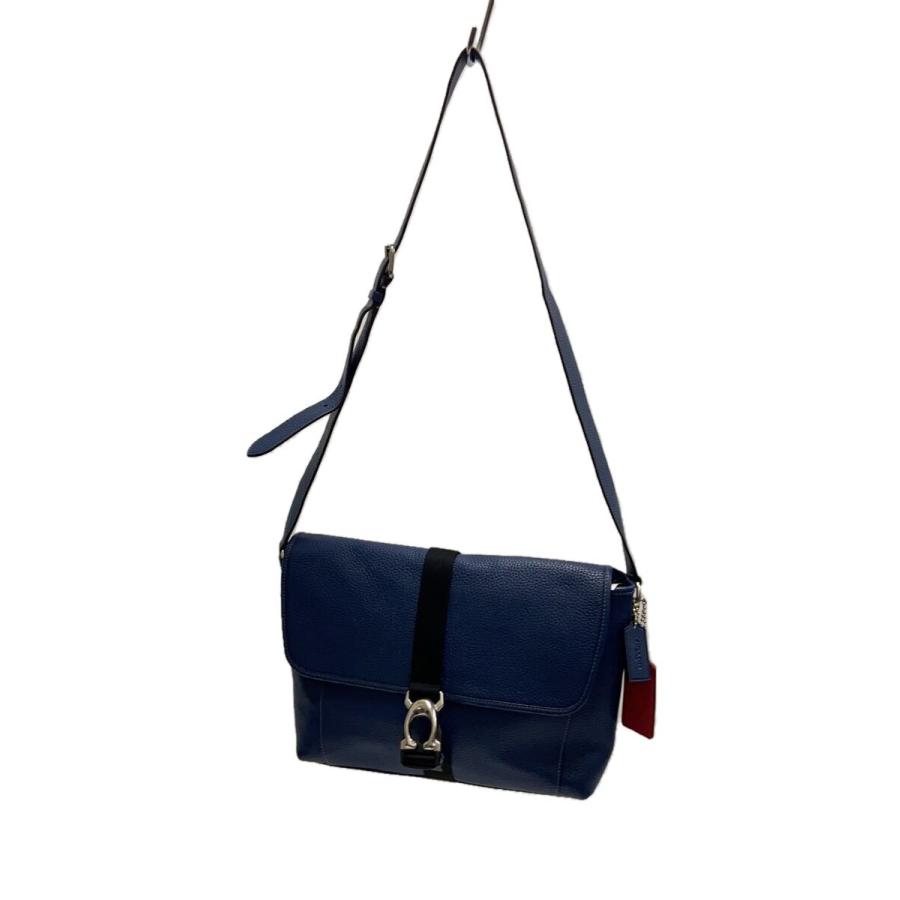 COACH◇ベックメッセンジャーバッグ/ロゴクリップ/NVY/CM379