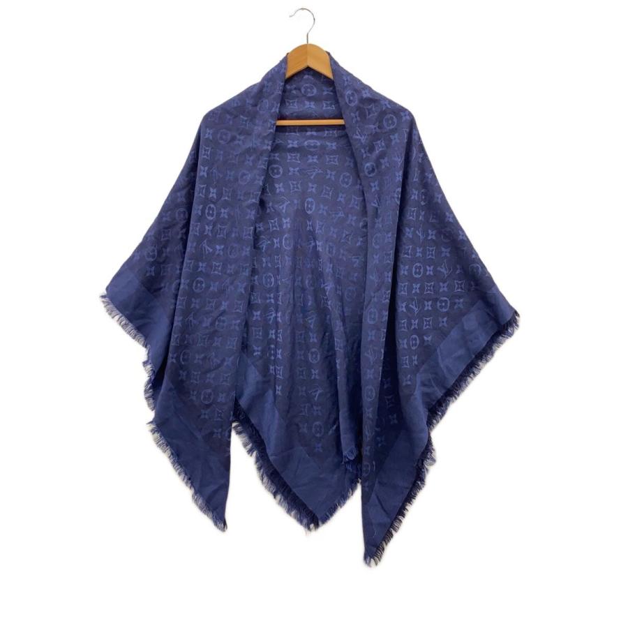 LOUIS VUITTON◇ショール・モノグラム/大判ストール/シルク/NVY