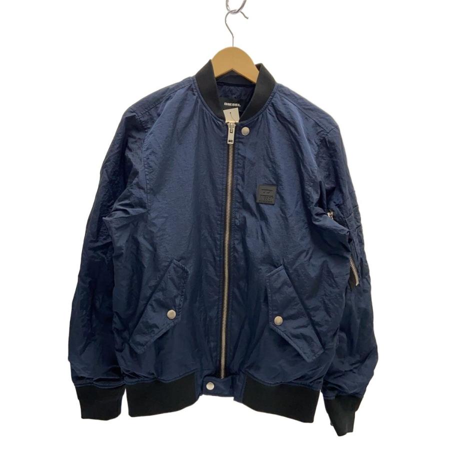 DIESEL◇フライトジャケット/シリコンロゴ/MA-1/S/ナイロン/NVY
