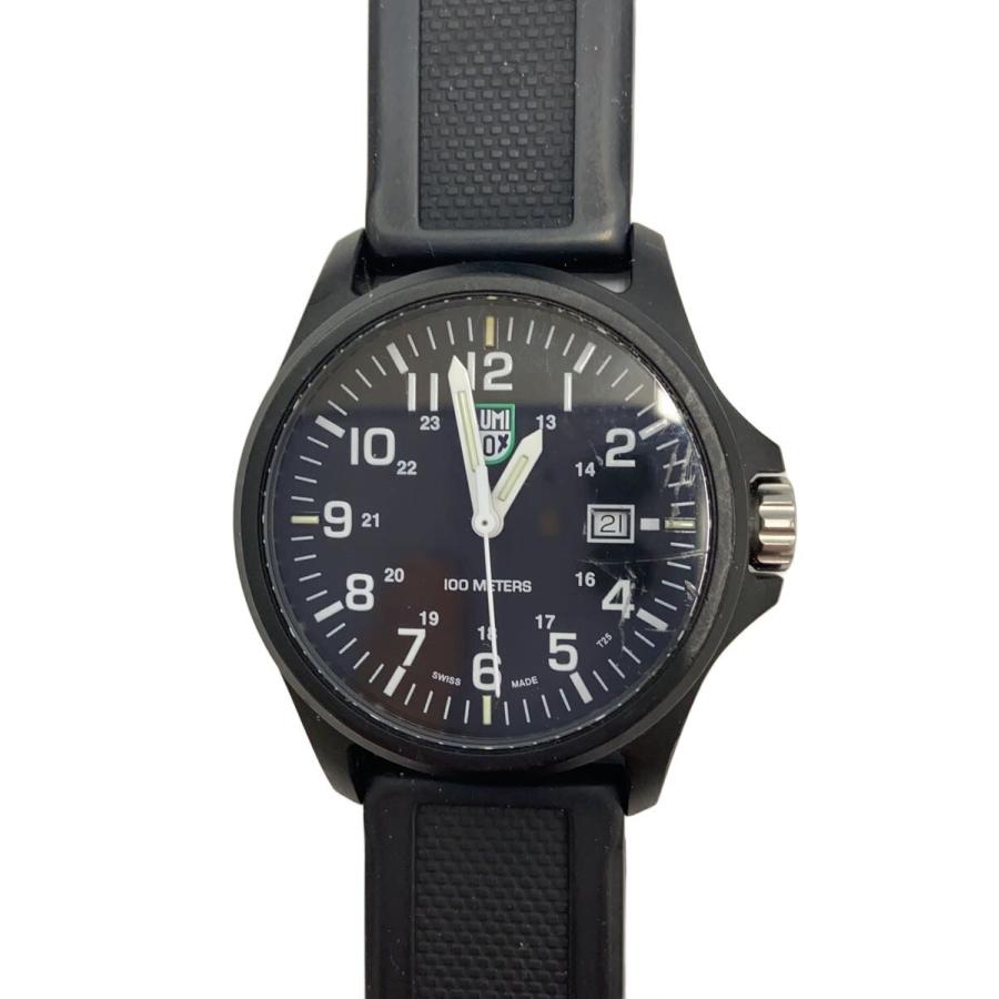 LUMINOX◇Patagonia Carbonox/アナログ/ラバー/GRY/BLK/X2.2401/キズ有 