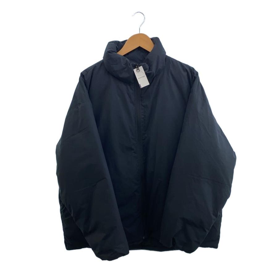 無印良品◇ダウンジャケット/XL/ポリエステル/BLK/330565-379裾汚れ有